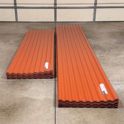 New 26" Wide Corrugated Roof Panels - Reddish Brown