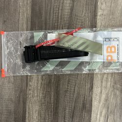 2013 Off White Industrial Belt - Triple Black - With Tags And Packaging