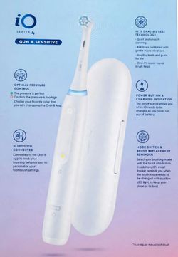 OralB iO Series4 Rechargeable Toothbrush Handle Charger Case Brush Head Bluetoot