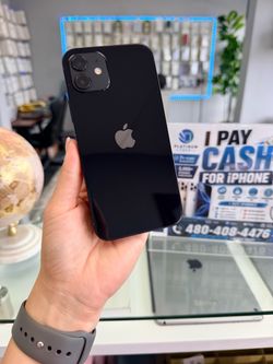Unlocked iPhone 12 black 64Gb like new
