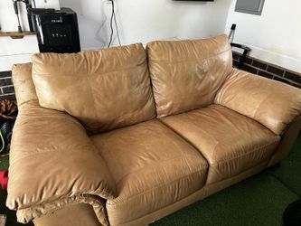 Leather Loveseat 