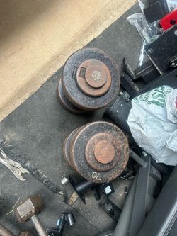 70lbs each hand needs to be tightened asking $100 for the pair