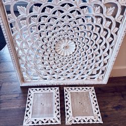 (3 Items )Boho Wall Art &  Matching Picture Frames 8x10 