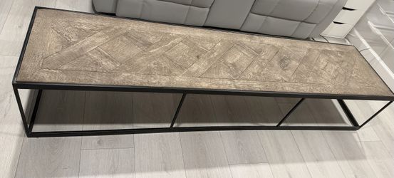 Restoration Hardware ( RH) Reclaimed Russian Oak Parquet Console Table