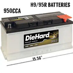 950 Cca Batteries...Die Hard Gold