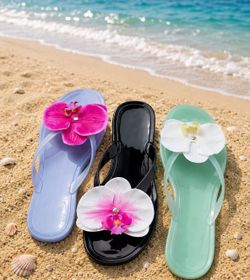 Women Jelly Flat Summer Sandals Slippers Slide