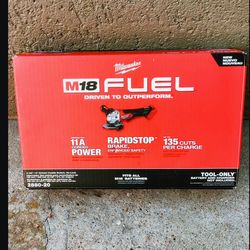Milwaukee m18 new fuel grinder 4 1/2” with paddle switch  ( tool only ) 120firm