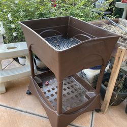 Outdoor Bar Cart With Wheels All Weather Proof 