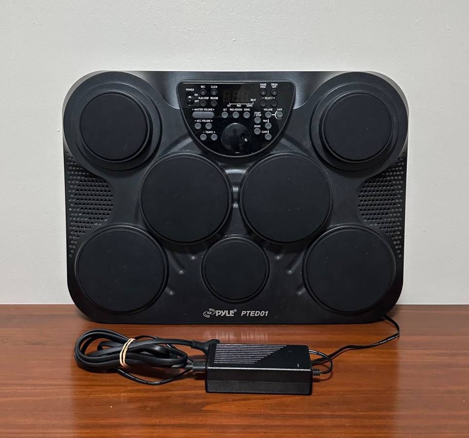 Working Pyle PTED01 Electronic Table 7 Pad Digital Drum