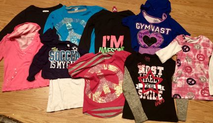 GIRL SIZE 10 YOUTH SCHOOL LONG SLEEVE SHIRTS TOPS