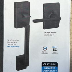 Matte Black Front Door Handle- New