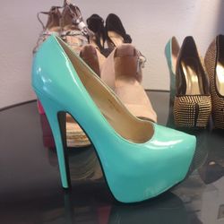 Mint Green Marylin Platform Pumps 6