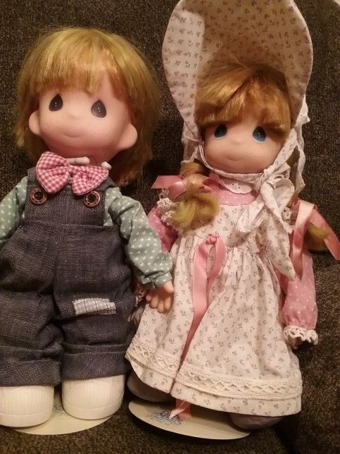 Precious Moments dolls, Ozark Annie and Ozark Andy