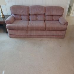 Lazy Boy Sofa/ Lamps And Two Matching End Tables