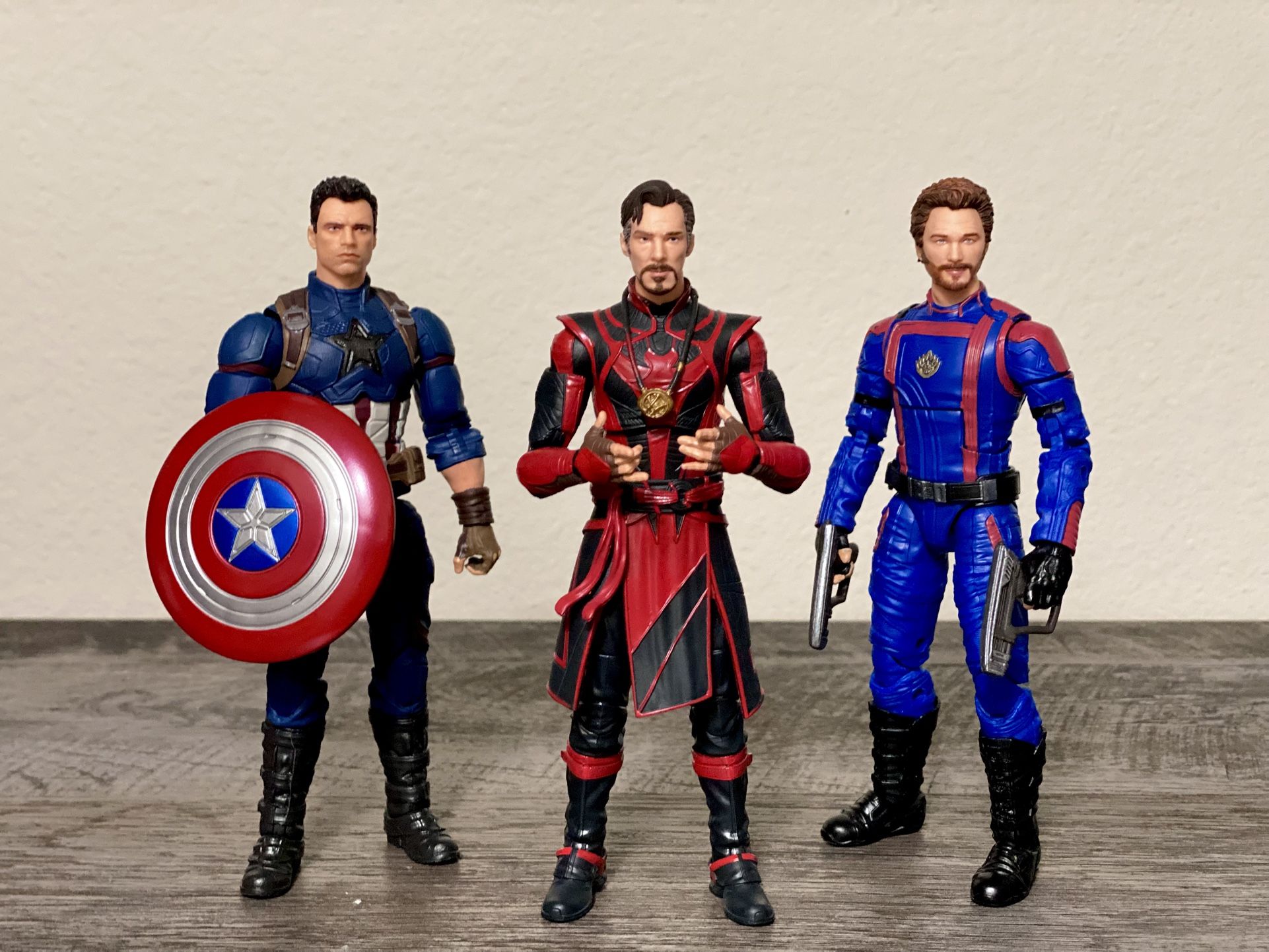 Custom Marvel Legends Figures: Captain America(Bucky), Doctor Strange and Starlord