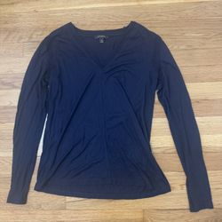 Banana Republic Size XS Long Sleeve V Neck Lightweight Thin Sweater Navy Blue