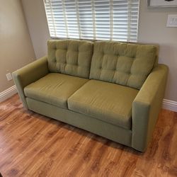 Green Sleeper Sofa Coach With Pull Out Bed