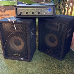 Speakers Phonic And Amplifier Used Working Okay 
