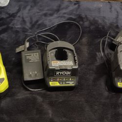 Ryobi ONE+ 18v Lithium Ion Chargers (3 Available)