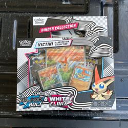 Pokemon TCG: Victini Illustration Box and White Flare Binder Box