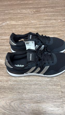 Brand New Adidas Run 60s 4.0 Sneakers - Men's Size 10 (Black/Silver Stripes)