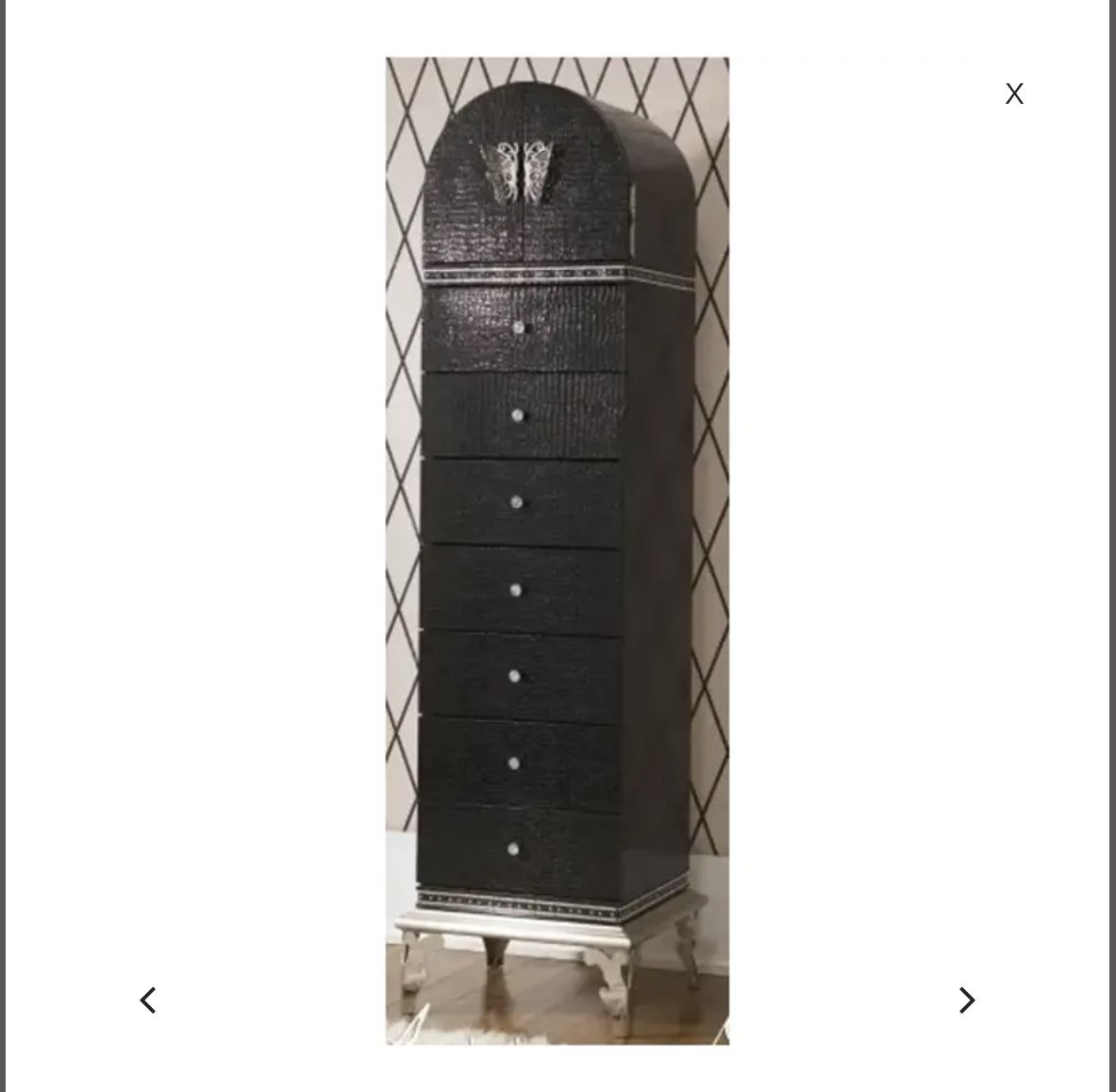 Black Hollywood Swank Lingerie Chest By Michael Amini!