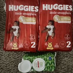 Huggies Size 2: (2bags/1 Wipe) PUO, $15 FIRM