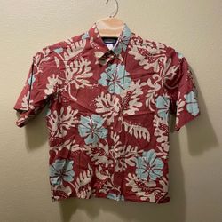 Men’s Large Phil Edward’s by Reyn Spooner Red Rust Button Down Hawaiian Shirt