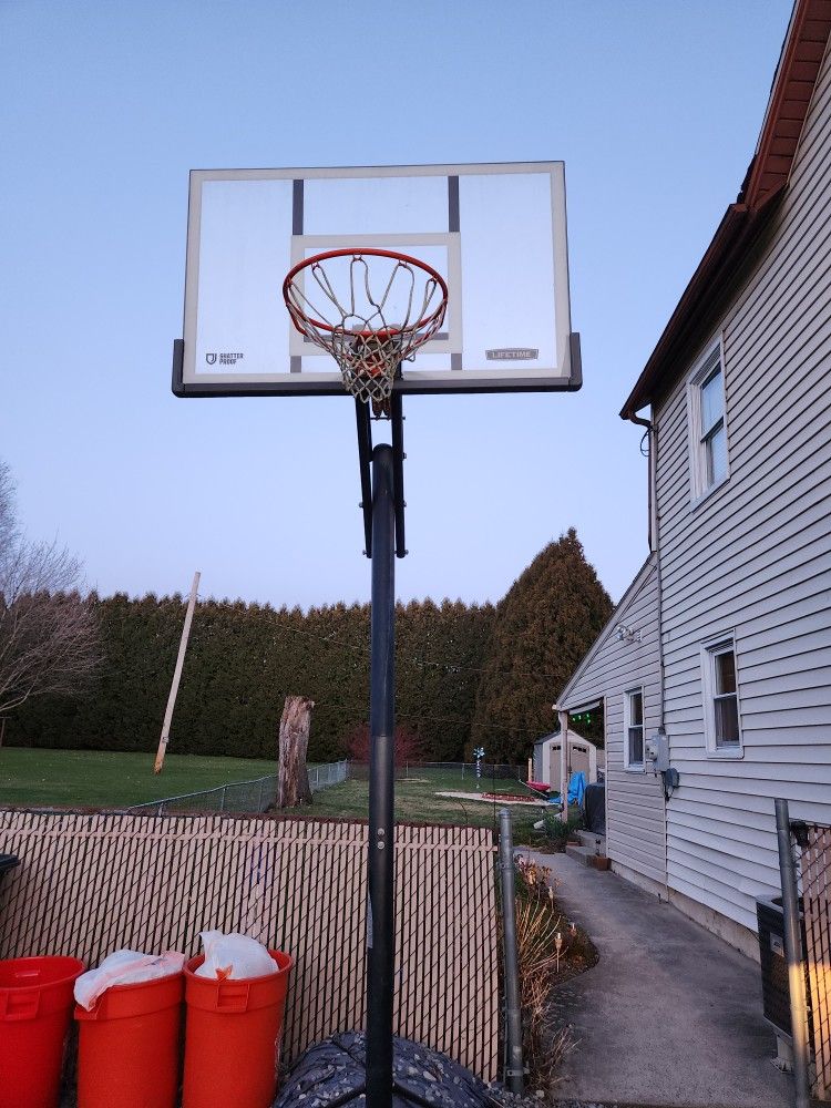 Basketball Backboard, Hoop And Stand