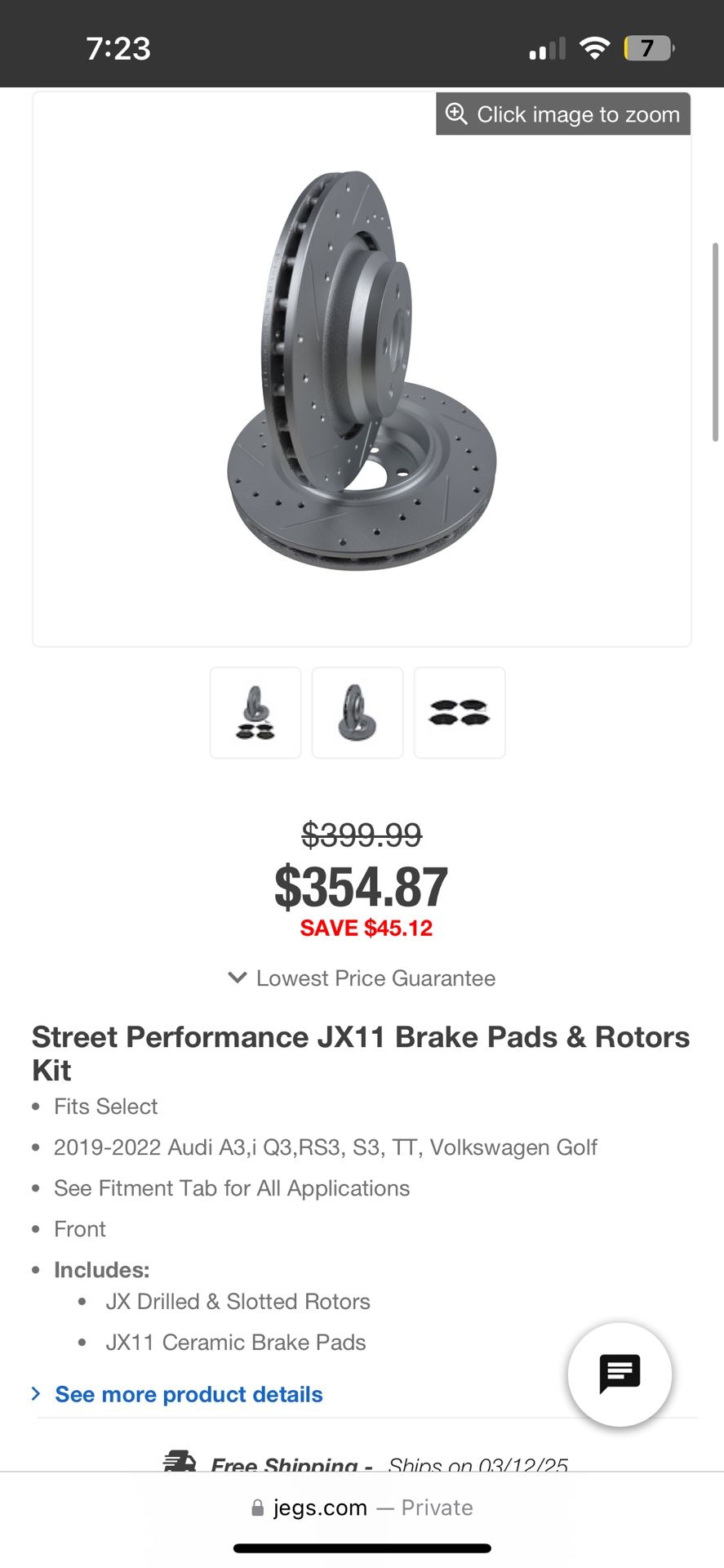 Volkswagen/audi Brakes Drilled And Slotted Front Carbon Ceramic Brakes