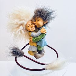 Norwegian Design Longtail Troll Collectors Club Figurine Ask and Embla Rare