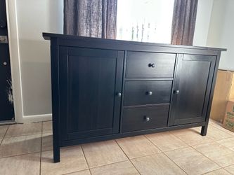 IKEA Hemnes Furniture Set - TV Unit, Sideboard/Buffet, and Coffee Table (Black-Brown)