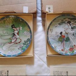 COLLECTIBLE, Authentic Imperial Jingdezhen Porcelain, "Beautiful Red Mansion" Collection, 8 Plates,  Mint Condition