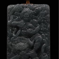 Fudo Myoo Jade Pendent