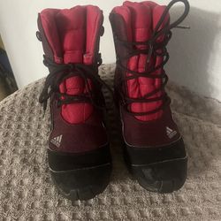 ❄️Winter Is Coming❄️ADIDAS PRIMALOFT Climaheat Insulated Pink/red Snow Boots Size 4 Junior