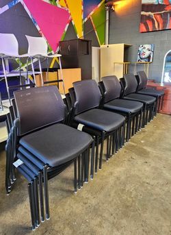 Mesh back stackable chairs