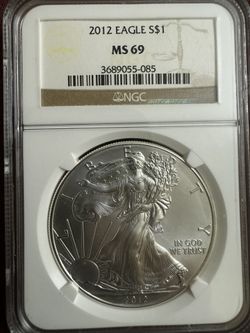 2012 Silver American Eagle NGC MS69