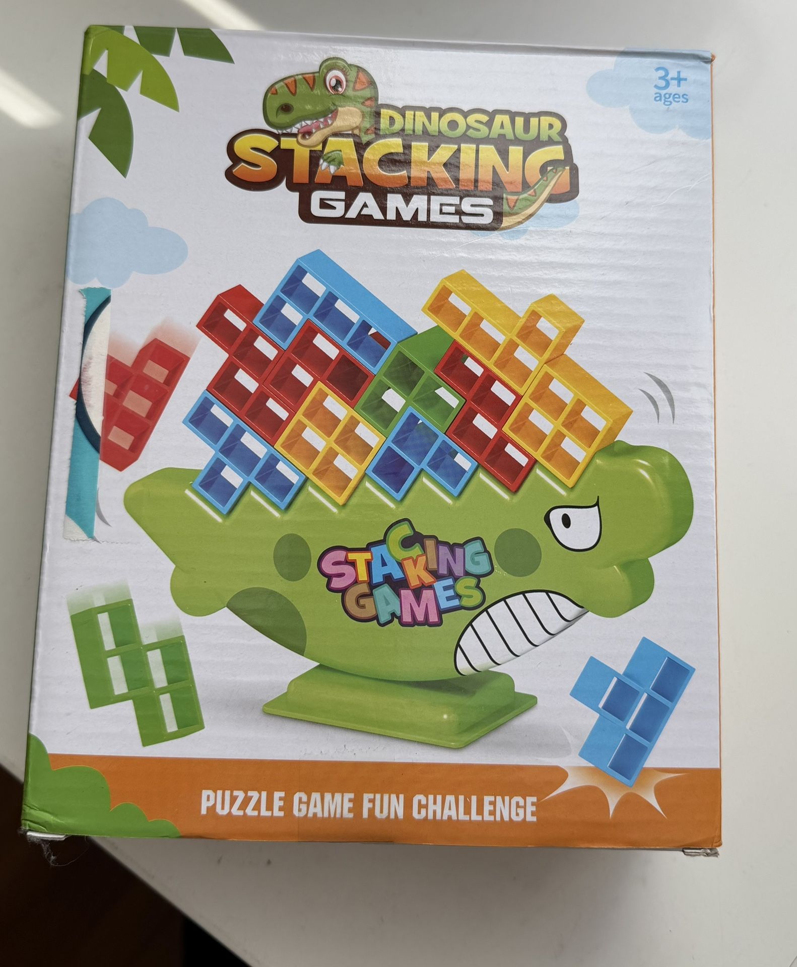 Dinosaur stacking games balance game with blocks