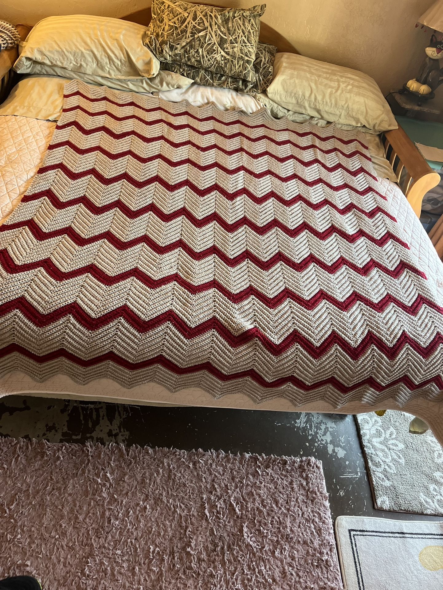 Handcrafted crocheted blanket