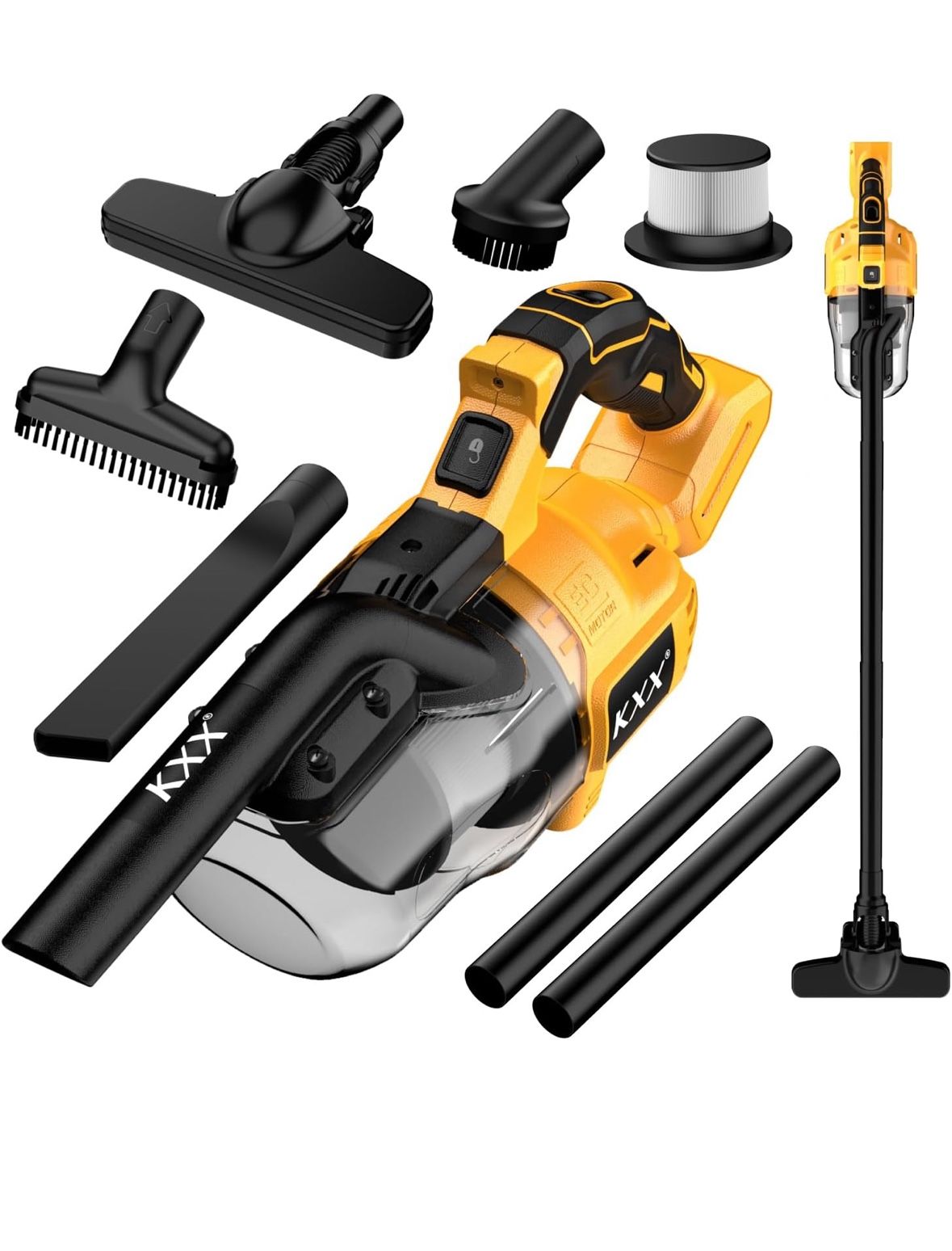 Cordless Vacuum Cleaner for Dewalt 20V Battery 5 in 1 Handheld Electric Vacuum with Powerful 500W Motor 46 CFM Portable Hand Vacuum with HEPA Filtra