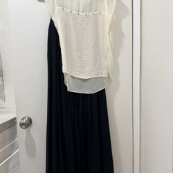 Zara Woman Sleeveless Blouse & Rachel Zoe Sheet Pleated Pants