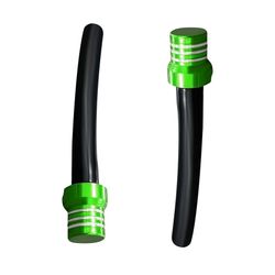 2PCS Motorcycle Breather Hose Gas Fuel Tank Cap, Aluminum One Way Tank Valve Vent Hose Tube, Universal Motorcycle Accessories for ATV Dirt Pit Quad CR
