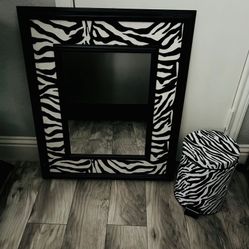Mirror With Matching Trash Can! 