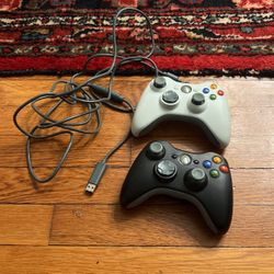 Two Xbox360 Controllers 