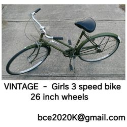 Vintage 3 Speed Bike