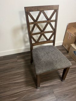Dark wood chairs