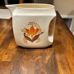 Harker Bakerite Gilded Tulip Mid-Century Serving Pitcher Vase