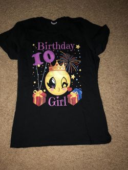 Emoji 10 yr old girl birthday shirt