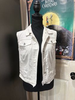 White Denim Jean Vest