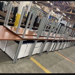 Commercial Grade Herman Miller Classroom Training Tables Desks Filing Cabinets 